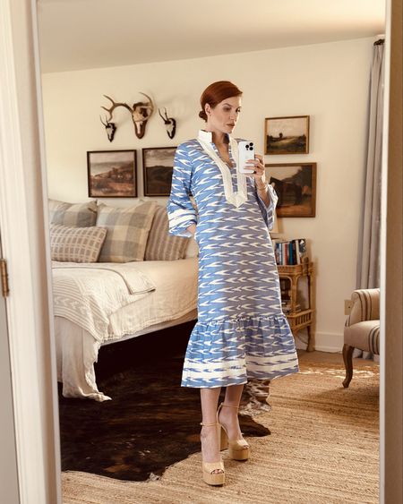 My friend, and fellow LTKer, Jenn Lake (Style Charade) just launched a new collection and I jumped right in this classic, wear-everywhere piece. It is lined, has pockets, is cute for vacation, church, meetings- and is very comfortable. I love blue and ikat so this was a yes for me. 

#LTKVideo #LTKparties #LTKover40