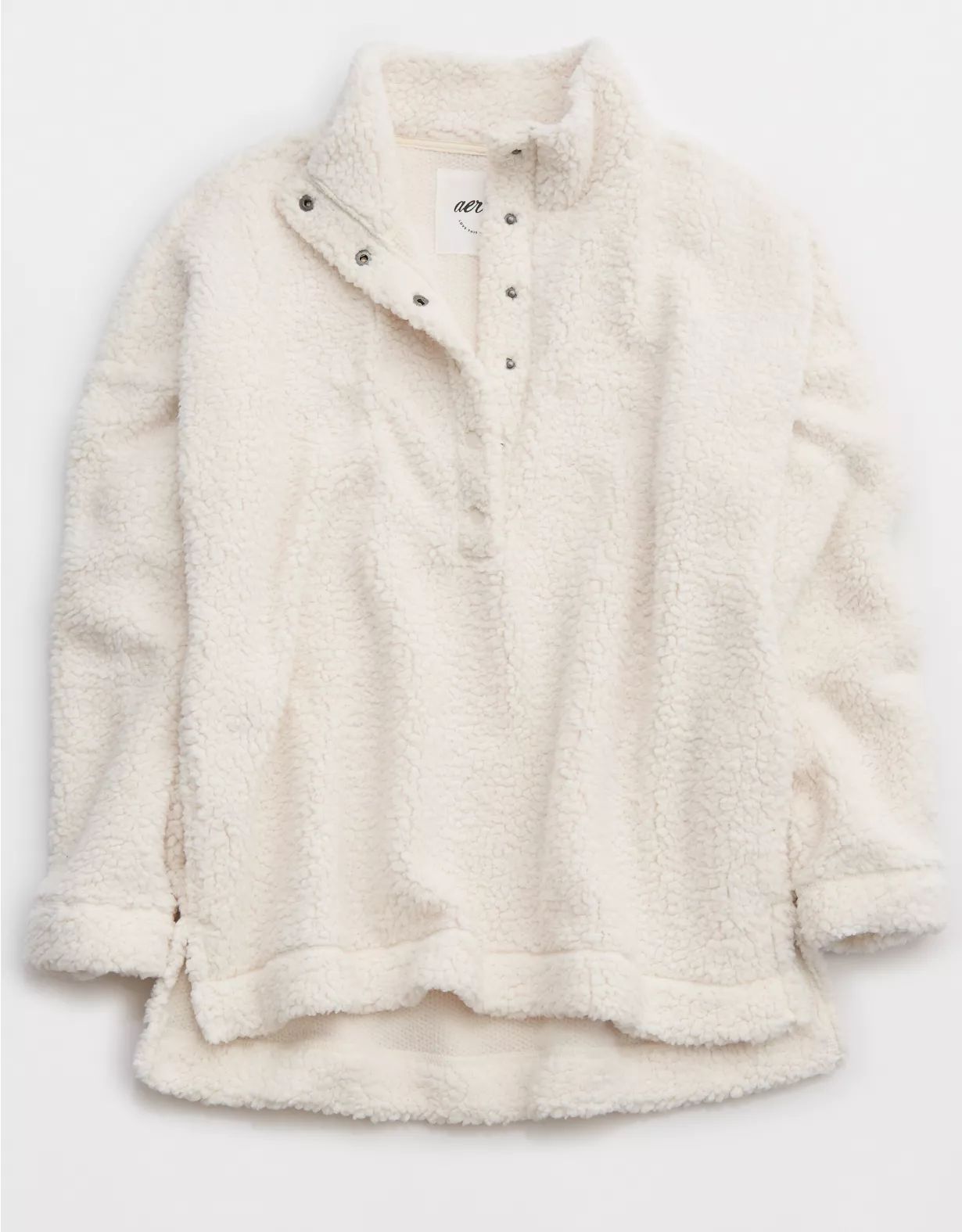 Aerie Sherpa Quarter Snap Sweatshirt | American Eagle Outfitters (US & CA)