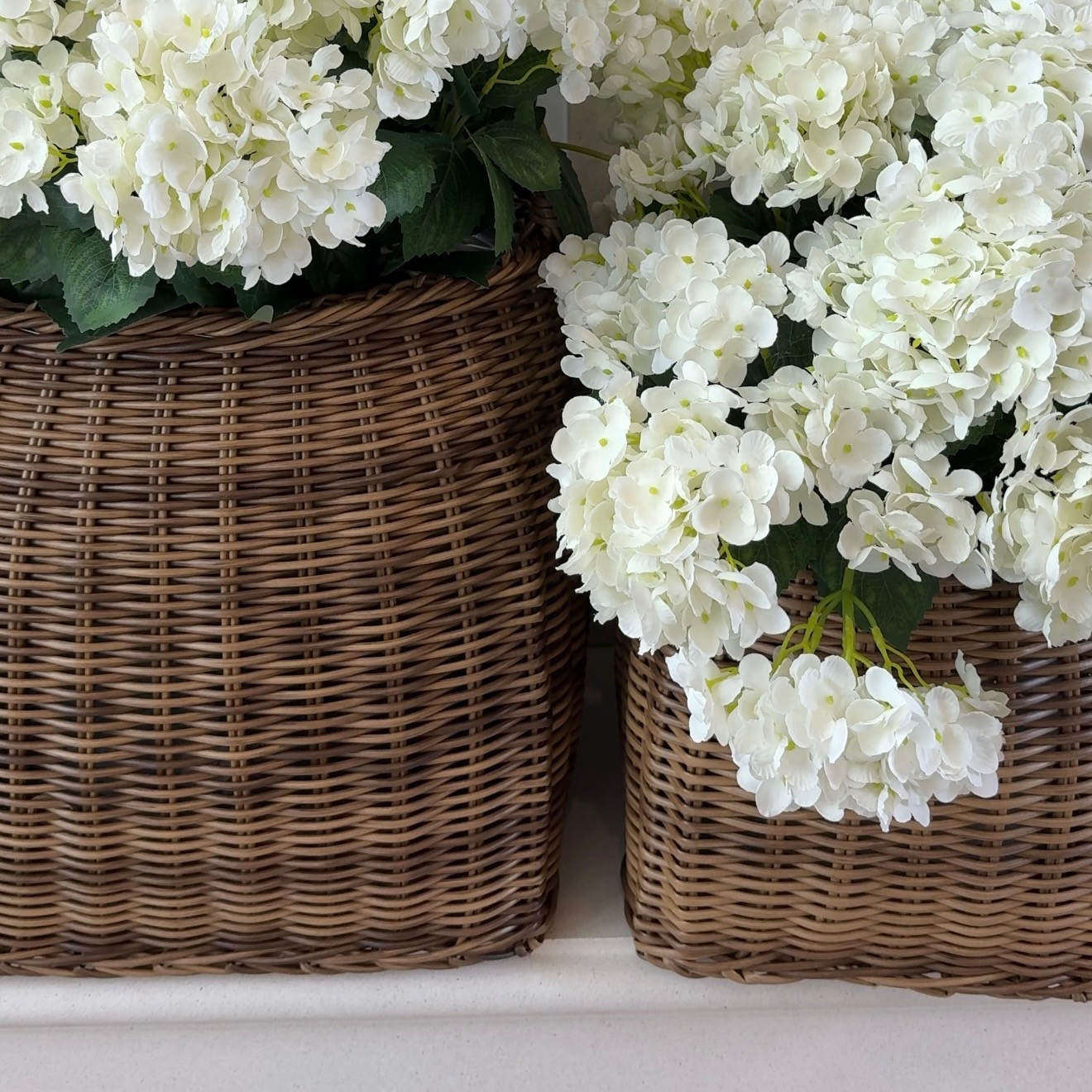 My favorite faux hydrangeas 💌🤗. They are even more beautiful in real life… I literally gasped out loud when I took them out of the box!! 🥰 No watering, no pruning, no maintenance. 🌱 These massive hydrangeas cost more than as some — but they are hands down the most beautiful, high quality, realistic, and FULL option!! Plus, they’ll never die, and will look good for years to come without you lifting a finger. They’re so realistic, your neighbors will be fooled. 🤭 (I have some styled on my porch, and caught someone on my Ring camera do a double take after knocking and lean over to feel them! They couldn’t believe they were faux!) 😅💕 *****High sell-out risk!.. This is the third re-stock I know of. I’ve also linked them in my bio for easy tappable shopping if you prefer not commenting for links. 😘 FOLLOW @stonebrook.home for more Amazon home finds and have a beautiful day! ♥️ #frontporchdecor #amazondecor #porchdecor #outdoorplanters @amazon 

#LTKHome #LTKSeasonal #LTKdayinmylife