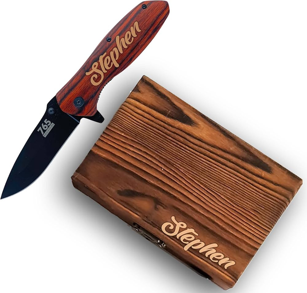 Fathers Day Gift For Dad - Custom Engraved Pocket Knife - Fishing, Camping, Hunting Personalized ... | Amazon (US)