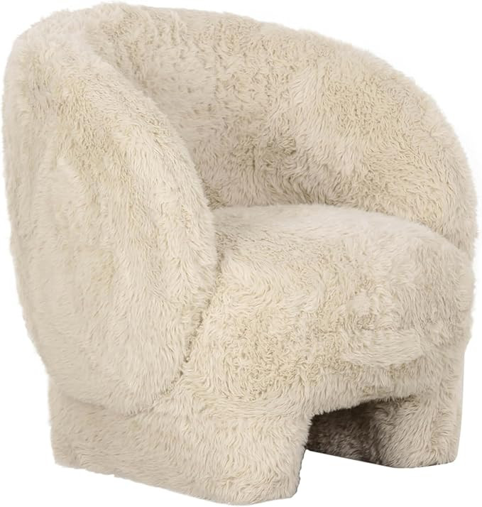 Tov Furniture Kiki Natural Vegan Shearling Accent Chair | Amazon (US)