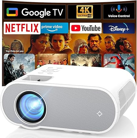 Google TV Projector, HOMPOW HD 4K Projector with WiFi and Bluetooth, Netflix-Officially-Licensed ... | Amazon (US)