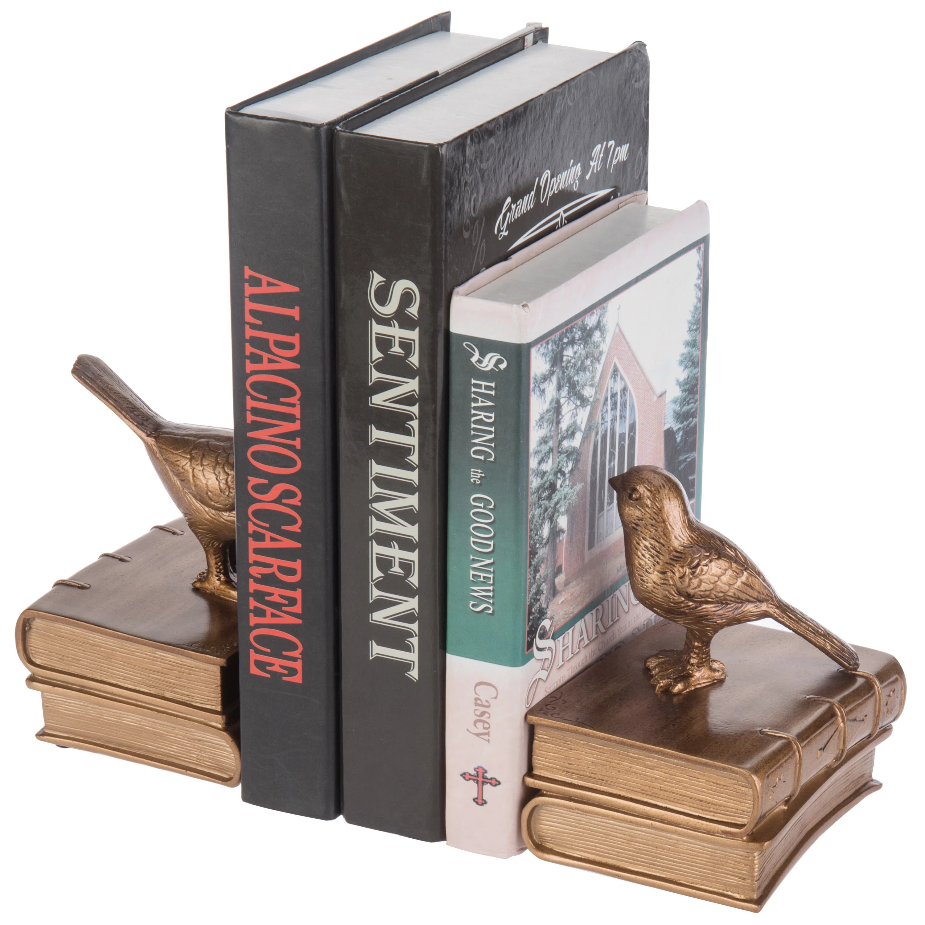 Red Barrel Studio® Birds & Books Resin Bookends & Reviews | Wayfair | Wayfair North America