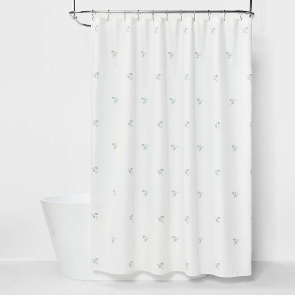 Mini Floral Chambray Shower Curtain - Threshold™ | Target