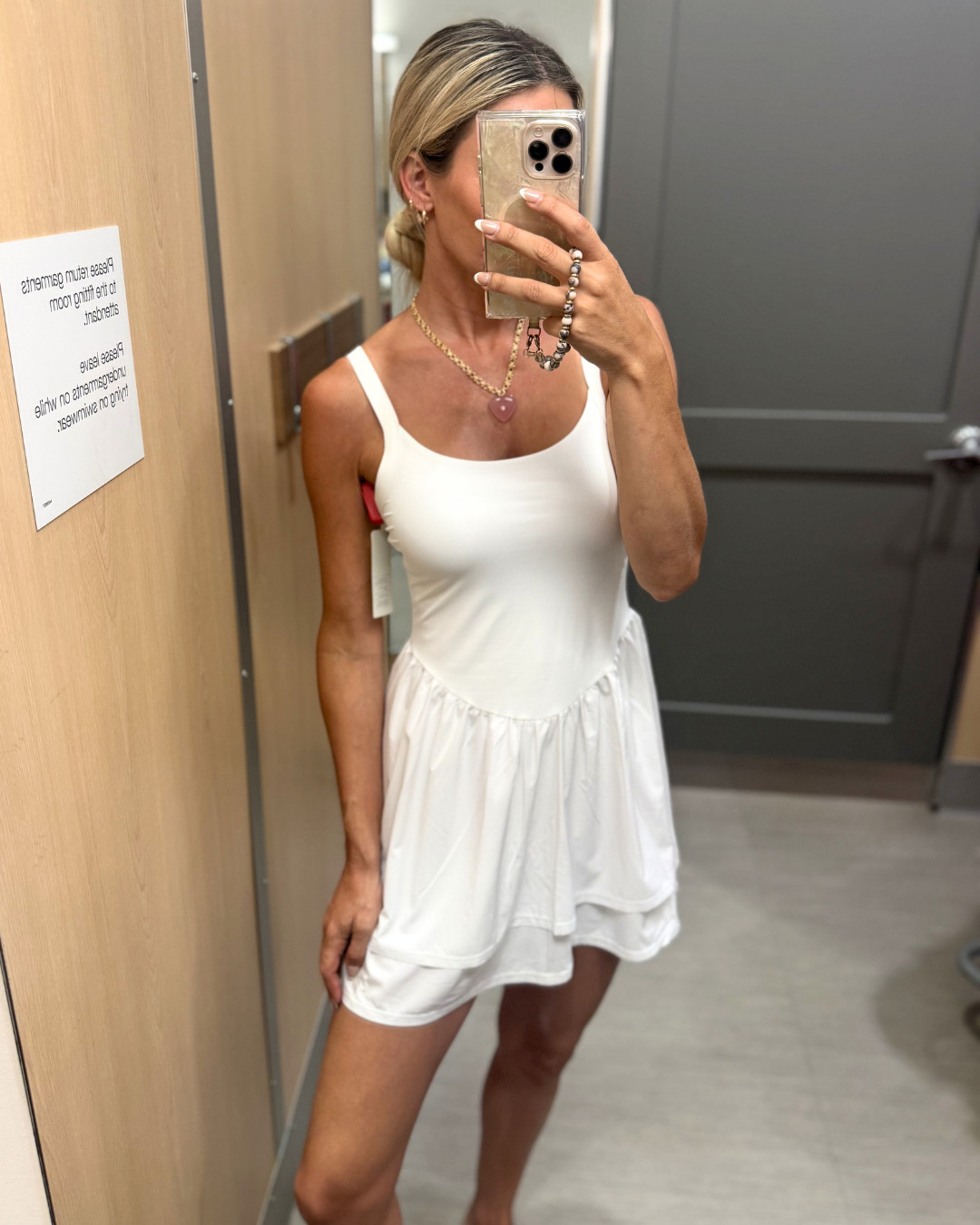 Target women's fashion has the cutest active dresses 🤍 This white athletic mini dress has built-in shorts, is buttery soft, and is perfect for tennis, pickleball, errands, travel, or busy mom days. An affordable Target activewear find you'll wear on repeat—linked in my LTK! #TargetStyle #TargetFashion #TargetFinds #ActiveDress #Athleisure #EverydayStyle 

 #LTKSeasonal #LTKActive