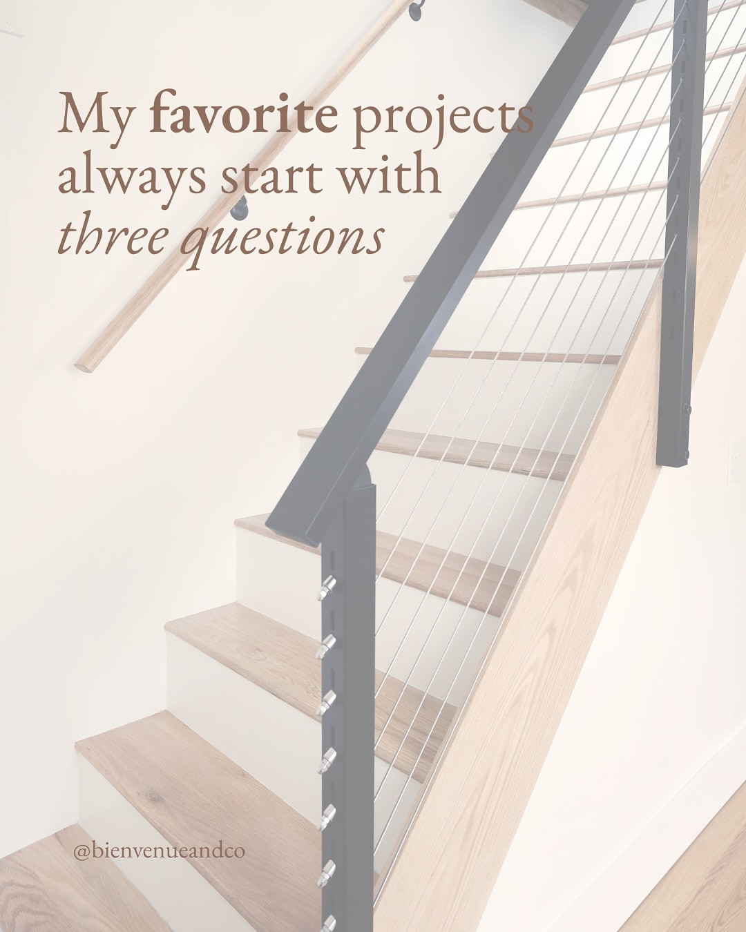 Every favorite project starts with a strong foundation.

Before any decisions about finishes, furniture, or layouts, there’s a process that guides the design from a simple idea to a space that feels both functional and beautiful. We’ve honed these questions over countless experiences with homeowners.

Even if... 
you don’t know what you want. 
what you want changes halfway through the conversation. 
you are so certain of exactly what you want. 

These questions ALWAYS lead to good conversation and important discoveries. Taking the time to start with intention ensures that every choice, big or small, aligns with the way the home will actually be lived in.

Swipe through to see how starting with the right approach not only makes the design process smoother but also sets the stage for spaces that truly reflect the people who live there. 

The first steps may be simple, but they’re what turn a good design into a great one.

#BienvenueandCo  #InteriorDesign  #CustomDesign  #VirtualInteriorDesign  #AffordableHomeDesign  #AffordableDesignServices  #FunctionalDesign  #VirtualDesignServices  #DesignExpert  #MomFriendlyDesign  #DesignConsultation  #FamilyFriendlyDesign  #FunctionalSpaces