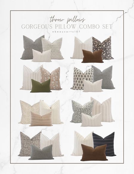 Beautiful pillow combos for your bed, sofa, or sectional! 

Throw pillows

#LTKFind #LTKstyletip #LTKhome