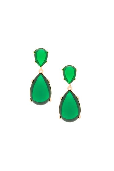 KJL EMERALD CABOCHON TEARDROP PORT EARRING | Trina Turk