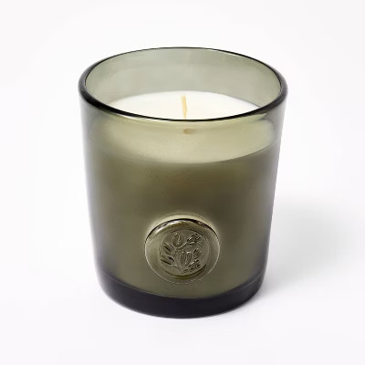 12.5oz Colored Glass Candle Cypress & Juniper Sage Green - Threshold™ designed with Stu... | Target