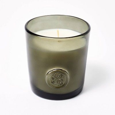 12.5oz Colored Glass Candle Cypress &#38; Juniper Sage Green - Threshold&#8482; designed with Stu... | Target