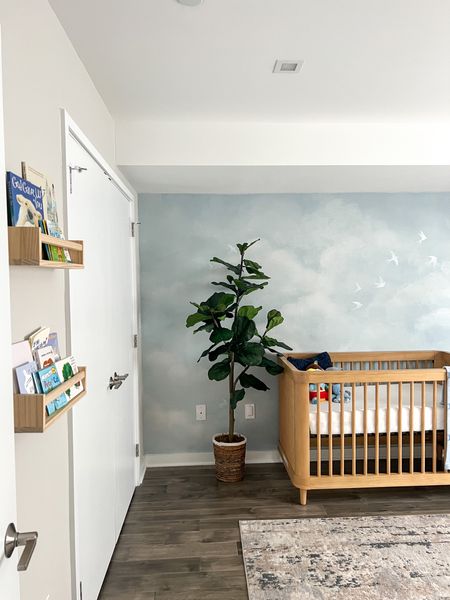 ✨NURSERY DETAILS✨
• crib: Namesake Marin with Cane 3-in-1 convertible crib in ‘honey/honey cane’ finish 

• floating book shelves: Amazon

• faux fiddle tree: qvc

#nursery #nurserydetails #babyboynursery

#LTKhome #LTKstyletip #LTKbaby