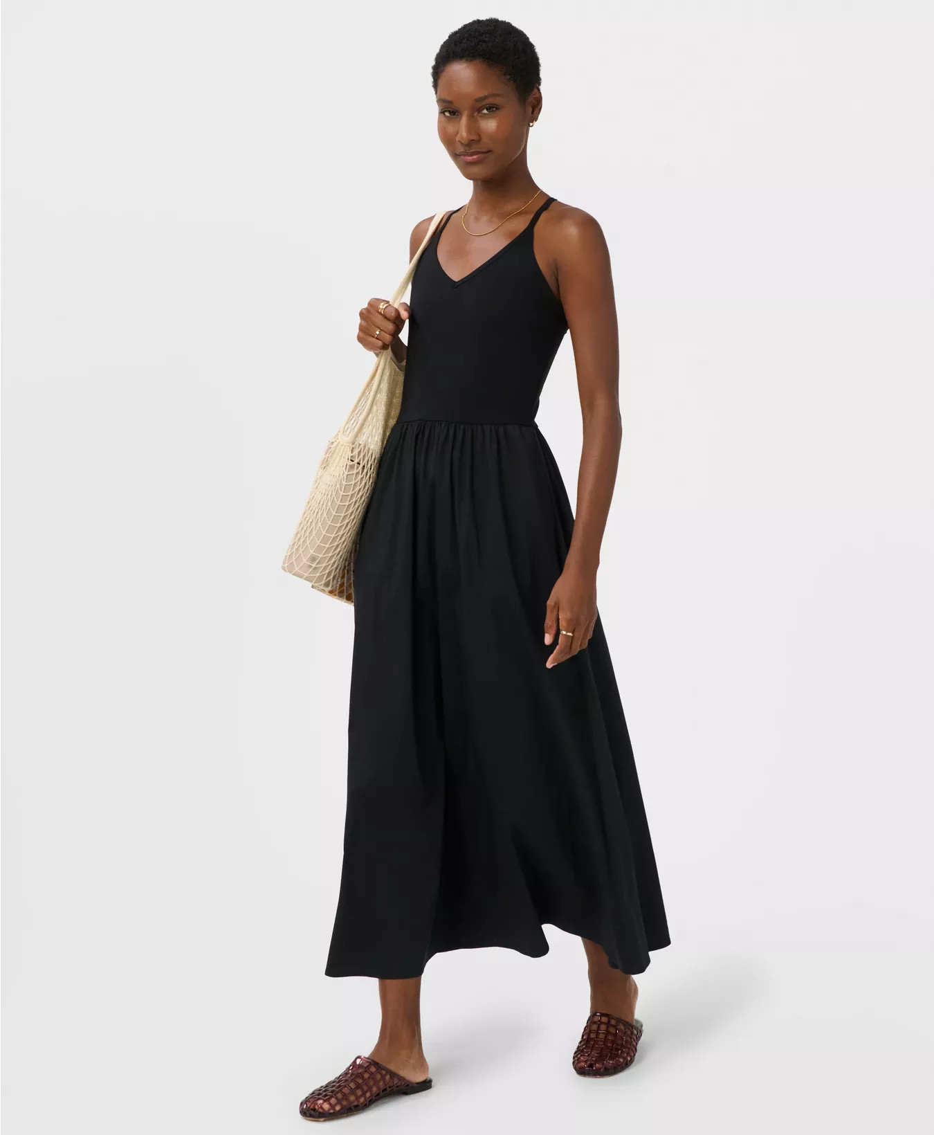 Explorer Ribbed Halter Neck Strappy Maxi Dress - Black | Women's Dresses and Jumpsuits | Sweaty B... | Sweaty Betty UK