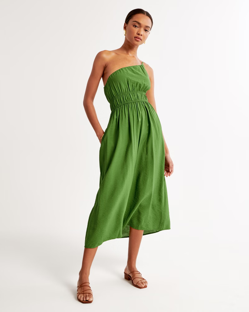 One-Shoulder Easy Waist Maxi Dress | Abercrombie & Fitch (US)