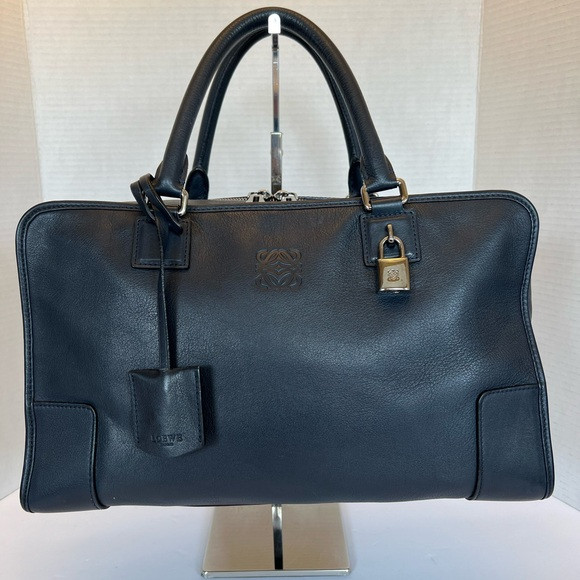 Loewe Navy Blue Calfskin Leather Amazona 36 | Poshmark