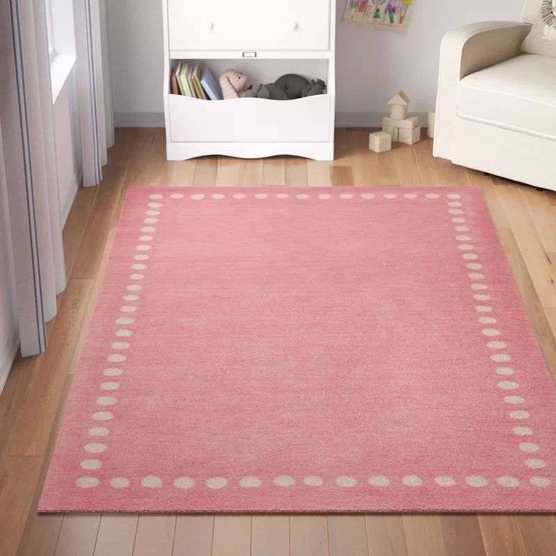 Antaeus Handmade Tufted Wool Pink Rug | Wayfair North America