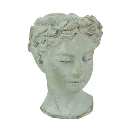 Mayrich Weathered Gray Greek Lady Statue Wall Mount Cement Head Planter 6 Inches High | Walmart (US)