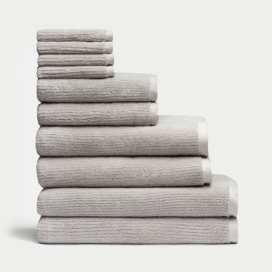 Ribbed Terry Bath Towel Set | Cozy Earth