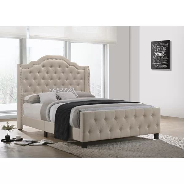 Mahan Tufted Upholstered Low Profile Standard Bed | Wayfair North America