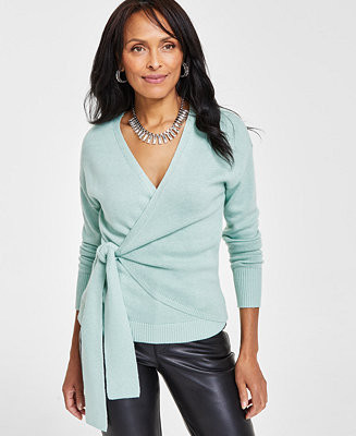 Women's Surplice Wrap Sweater, Created for Macy's | Macy's