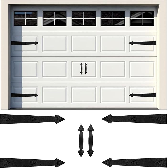 Classics Magnetic Garage Hardware - 4 Hinges + 2 Handles for Iron Doors | Amazon (US)