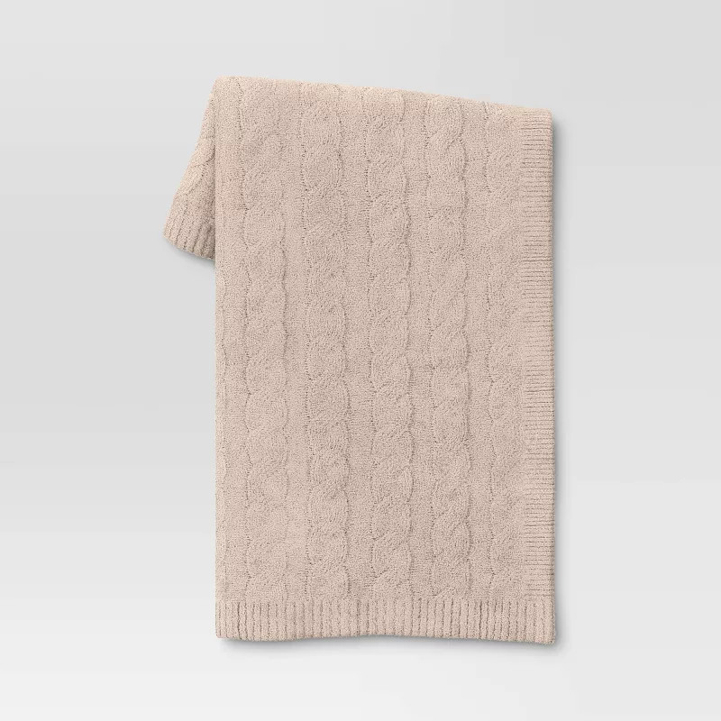 Cozy Cable Knit Throw Blanket - Threshold™ | Target