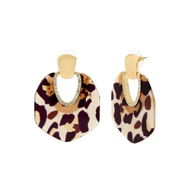 Sofia Jewelry by Sofia Vergara Women’s Faux Tortoise Hoop Earrings | Walmart (US)
