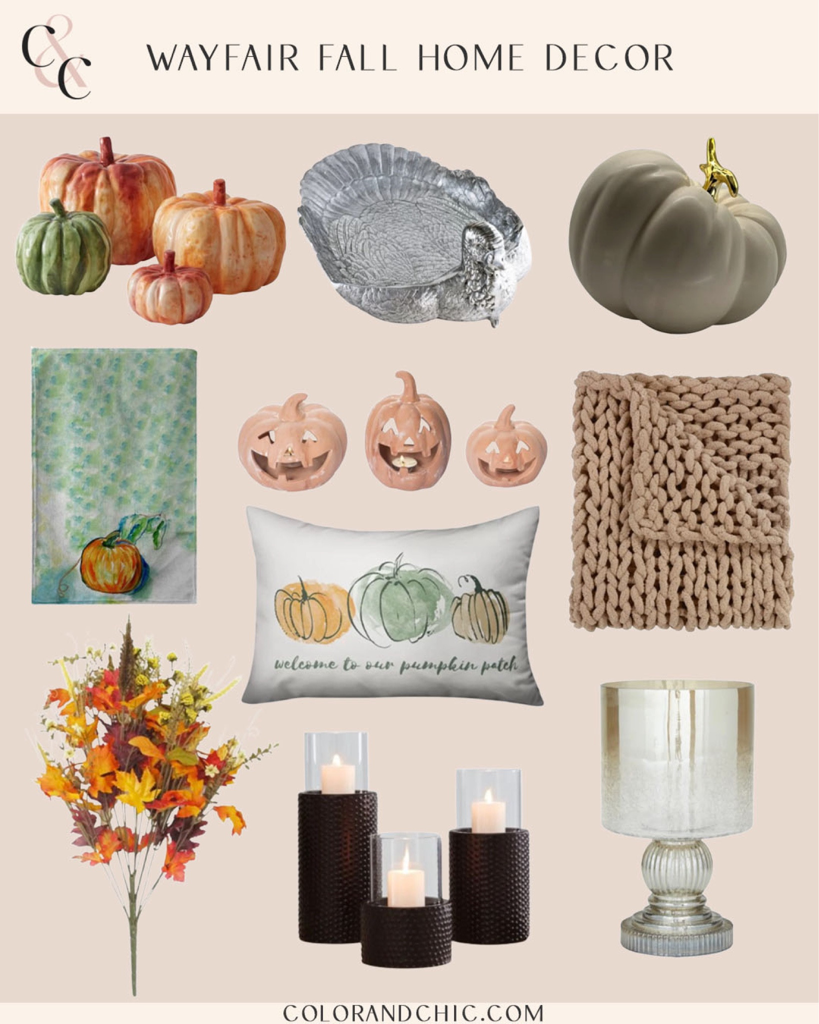 Wayfair fall home decor that is perfect for both Halloween and Thanksgiving! I love the pumpkins, candle holders and more

#LTKStyleTip #LTKHome #LTKSeasonal