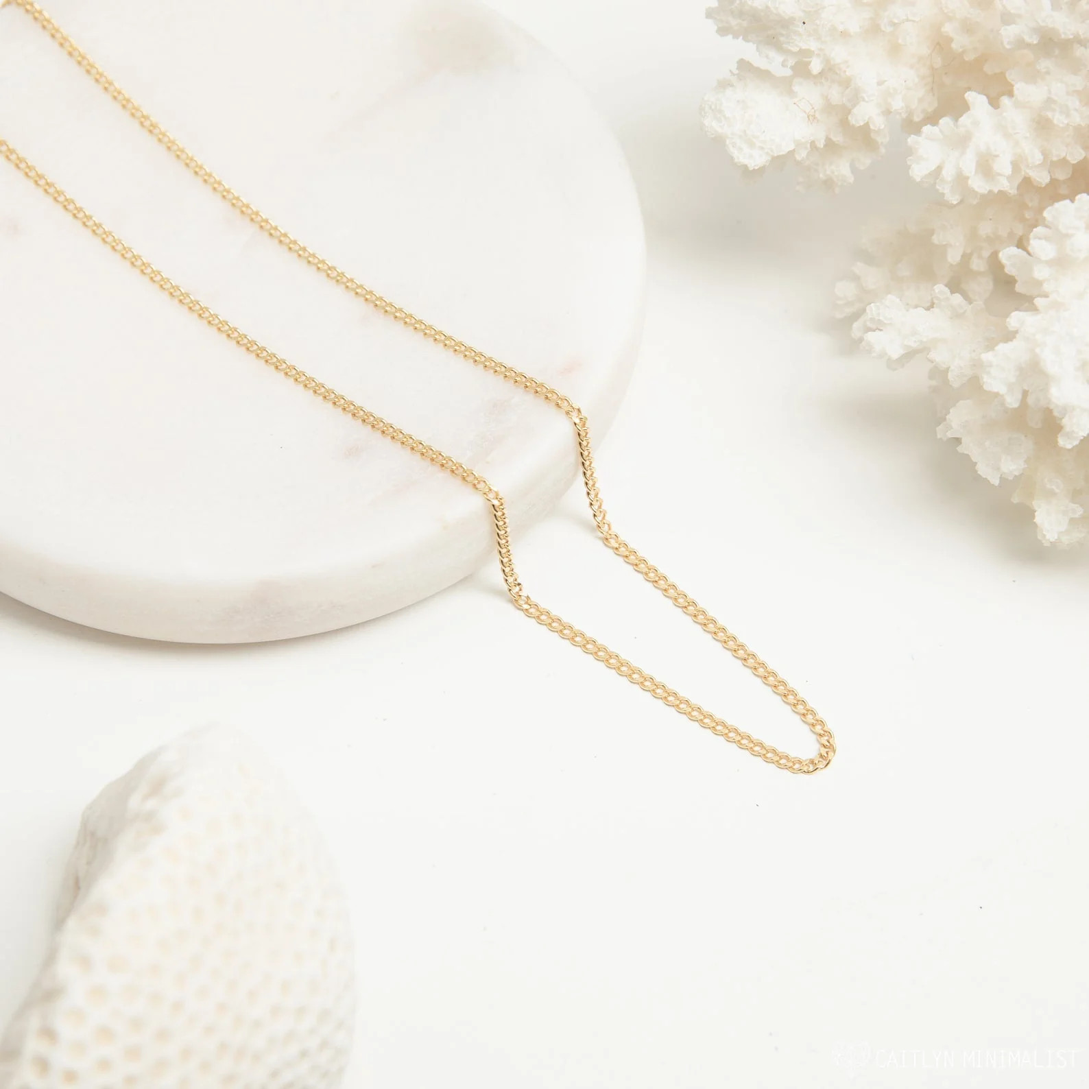 Curb Chain Necklace - Store Sterling Silver | Caitlyn Minimalist