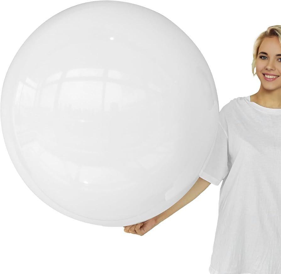 36 Inch White Balloons - Giant Balloons Jumbo White Latex Balloon Extra Large Round Balloon for C... | Amazon (US)