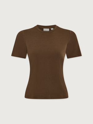 Regina Fitted Tee | Varley US, Taupe Marl / XXS | Varley US