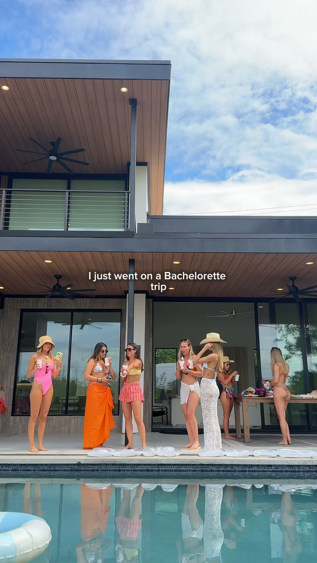 here are the details from our “Love at First Spritz” pool day on my friend’s bachelorette trip 🐚 #bachelorettee