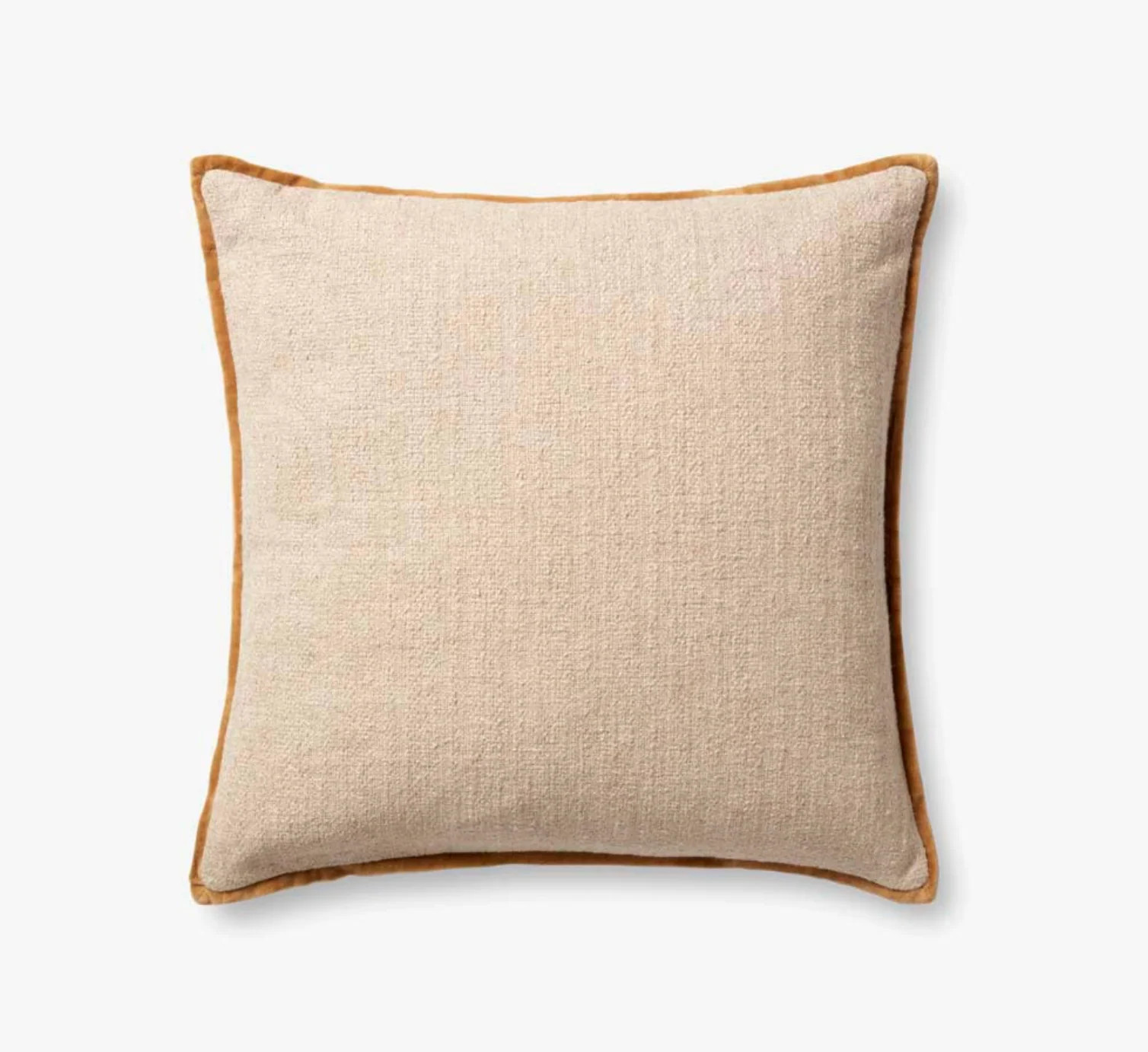 22" Aveline Down Pillow Ivory/Gold | Eco Chic Home