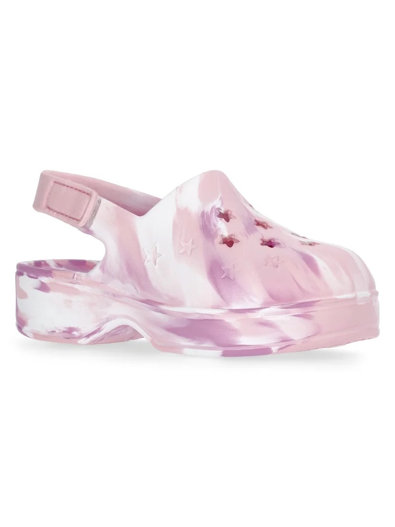 Justice Little and Big Girls Star Clogs - Walmart.com | Walmart (US)