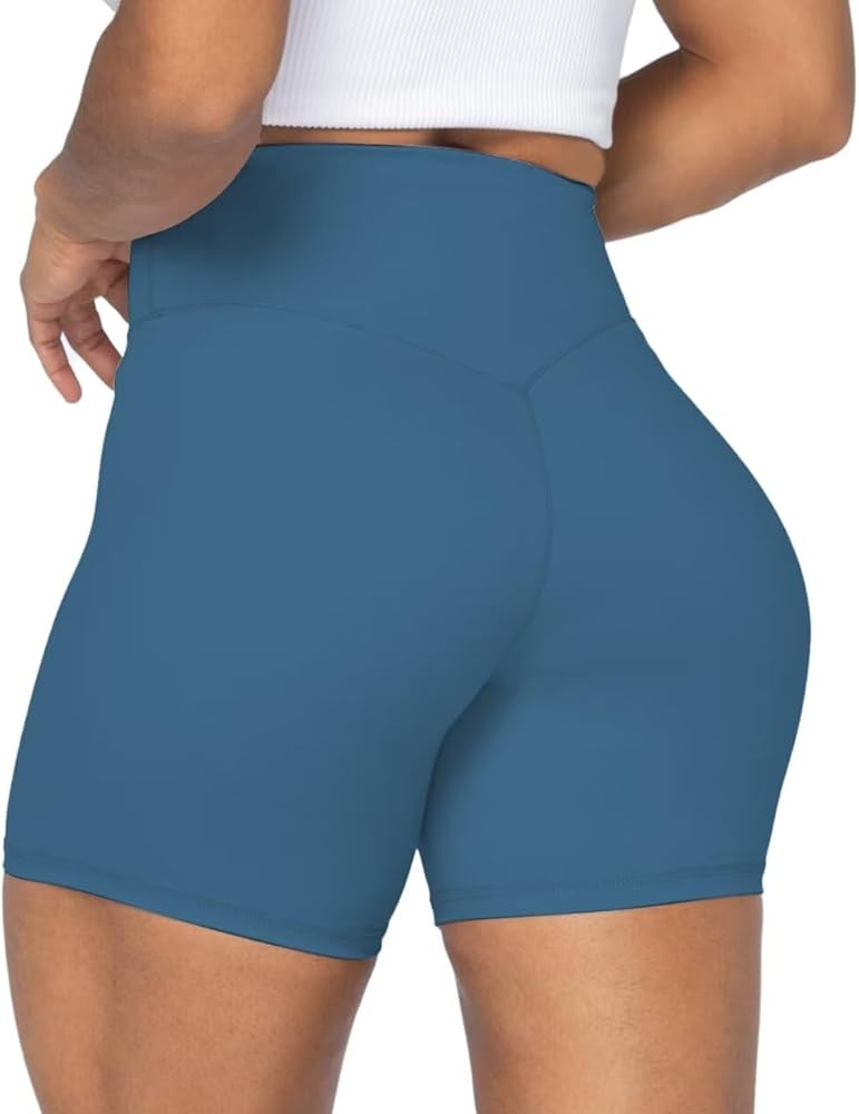 Sunzel No Front Seam High Waist Biker Shorts for Women, Squat Proof Yoga Workout Gym Bike Shorts | Amazon (US)