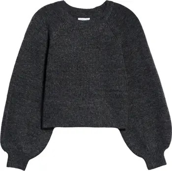 Balloon Sleeve Crop Sweater | Nordstrom