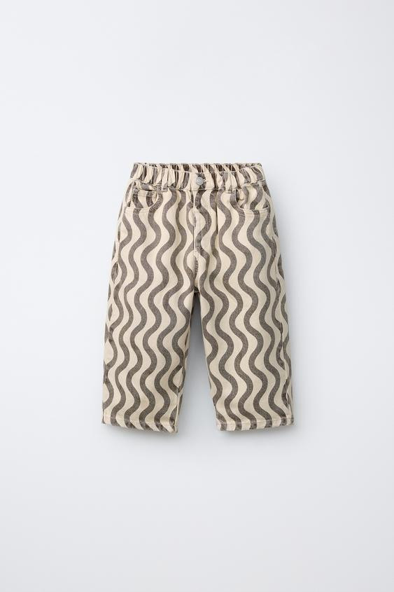 GEOMETRIC PRINT JEANS | Zara US