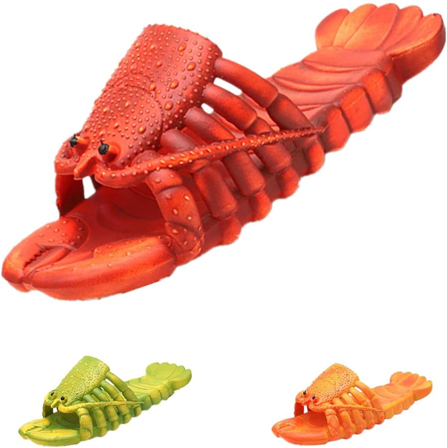 BING RUI CO Lobster Slippers Funny fish slippers Summer Beach Essentials and Holiday Gifts for Un... | Amazon (US)