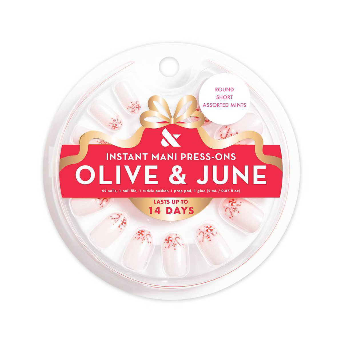 Olive & June Press-On Fake Nails - S Round - Assorted Mints - 42ct | Target
