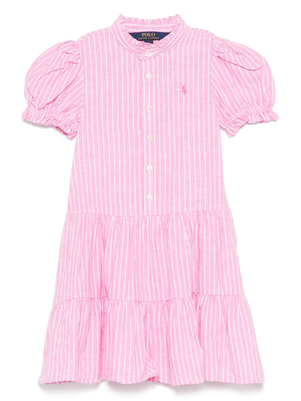 POLO RALPH LAUREN KIDS striped dress - Pink | Farfetch Global
