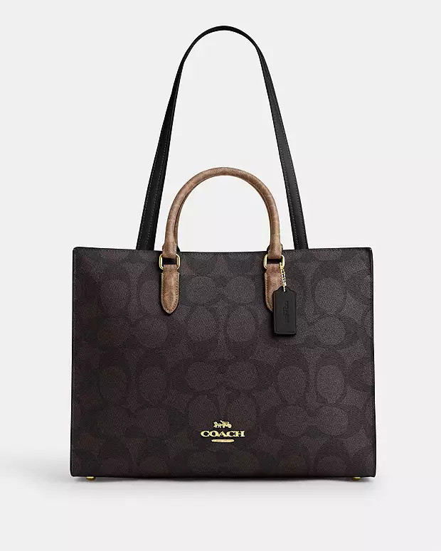 Maggie Tote Bag In Blocked Signature Canvas | Coach Outlet US