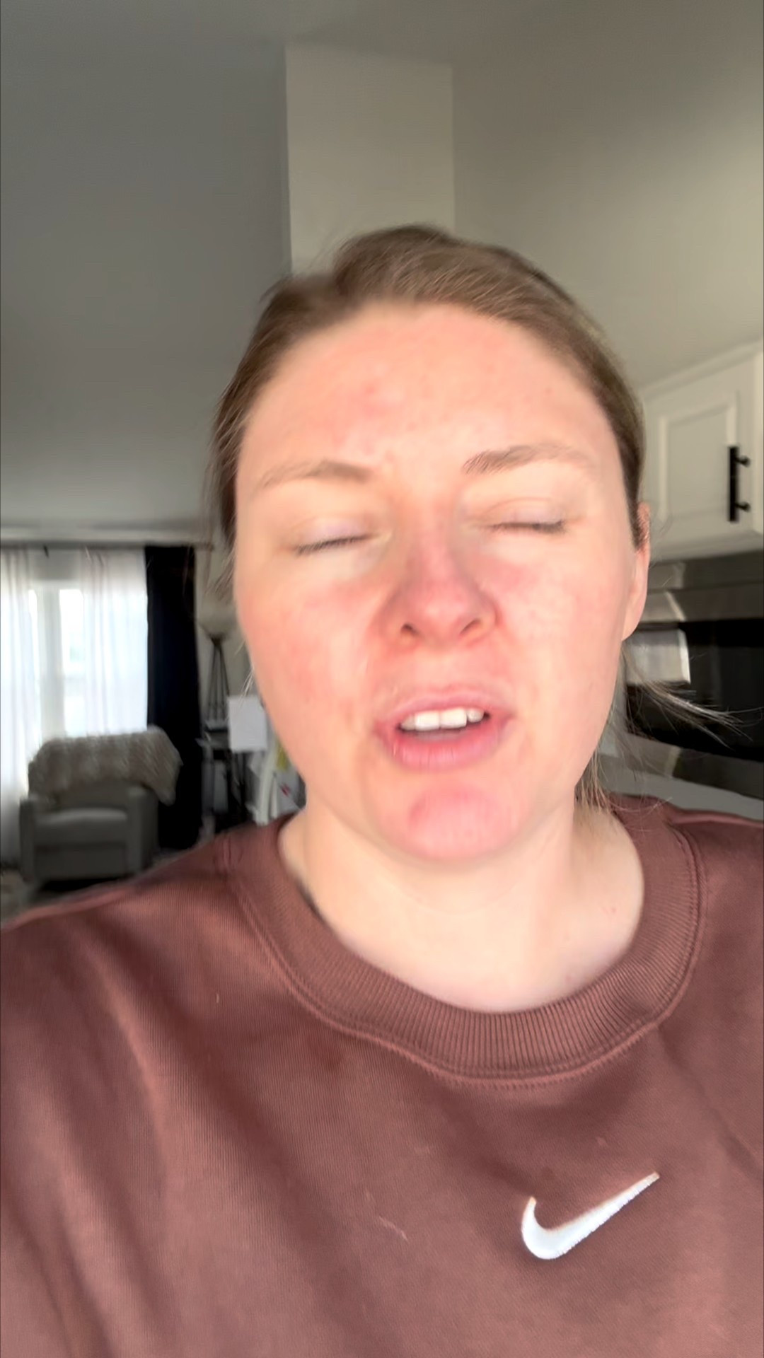 Looking good in my Nike crewneck while fixing what I’ve been procrastinating for months on end 😆