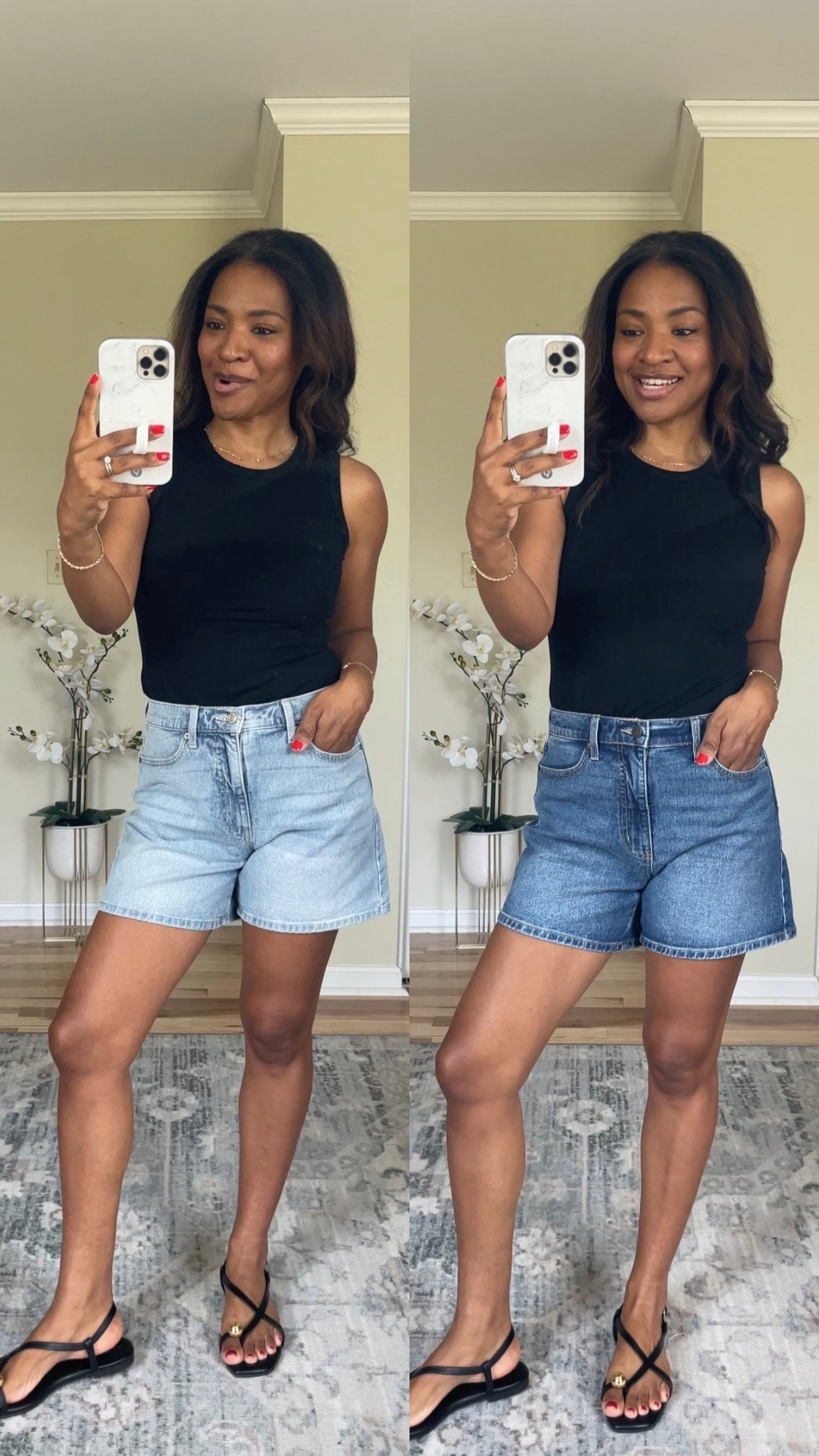 $18 Walmart shorts that rival the viral Abercrombie shorts! I am wearing a size 4. TTS

r #ltkover40 #ltkootd #ltkgrwm