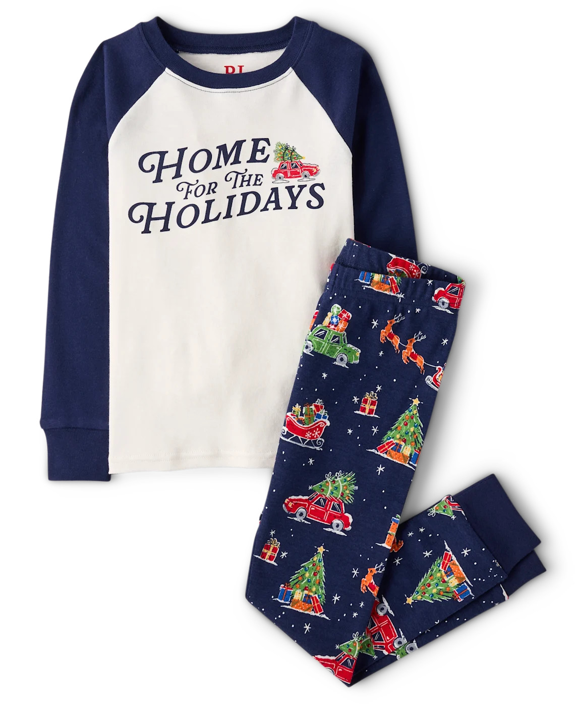 Kids Matching Family Home For The Holidays Snug Fit Cotton Pajamas - blue | The Children's Place