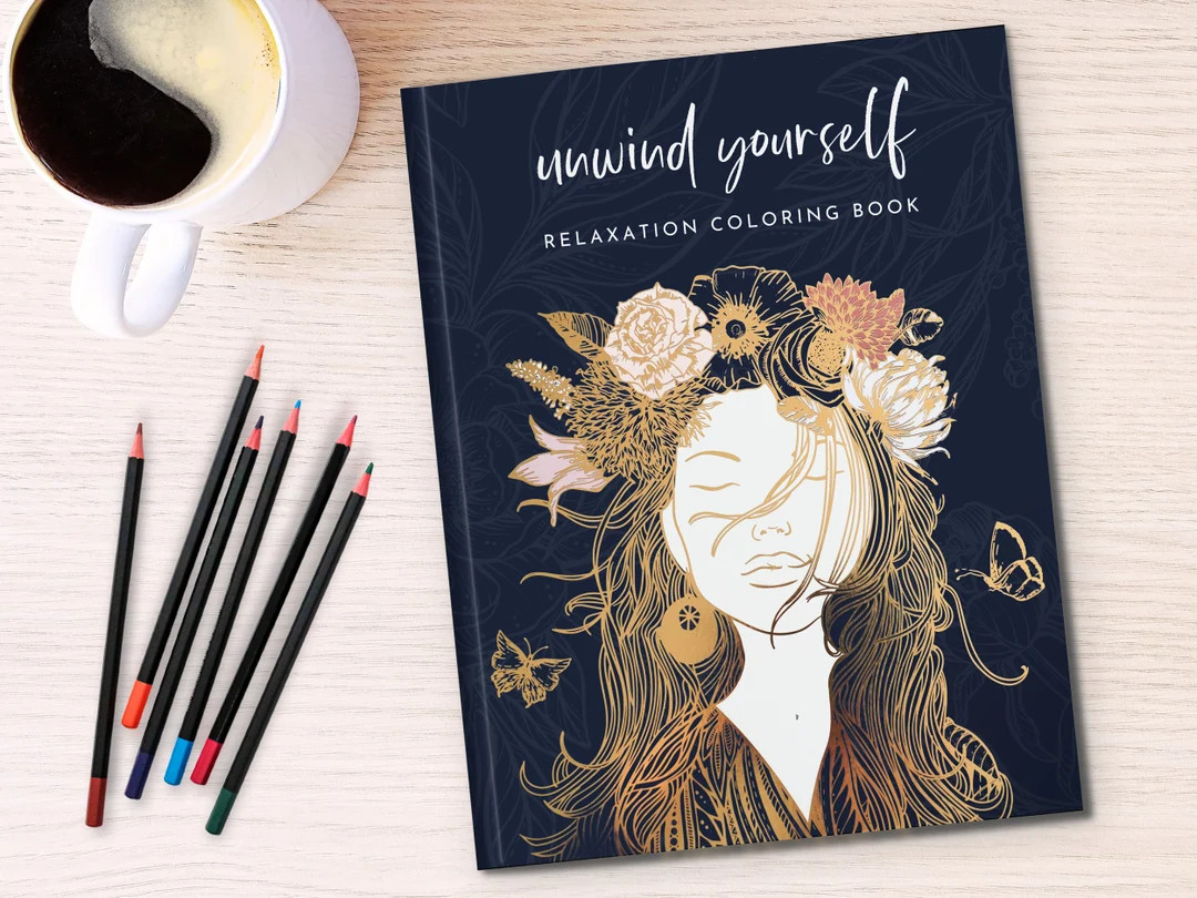 Adult Coloring Book for Women Stress Relief Coloring Book With Coping Techniques Mindfulness Colo... | Etsy (US)