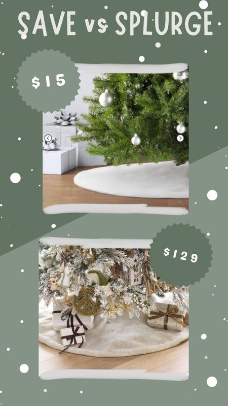 Save vs splurge faux fur Christmas tree skirts! Which one would you get? #PotteryBarndupe #christmasdecor #homedecor 

#LTKHoliday #LTKSeasonal #LTKhome