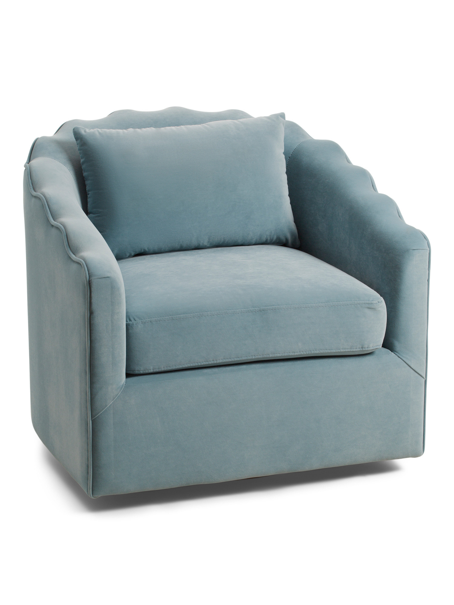 30x28 Scalloped Edge Swivel Accent Chair | Furniture & Lighting | Marshalls | Marshalls