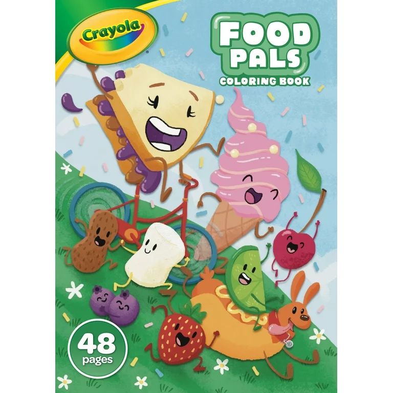 Crayola Food Pals Coloring Book, 48 Pages, Coloring Supplies, Gift for Kids | Walmart (US)