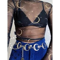 Moon Belt Silver/Gold Color Metal Chain | Etsy (UK)