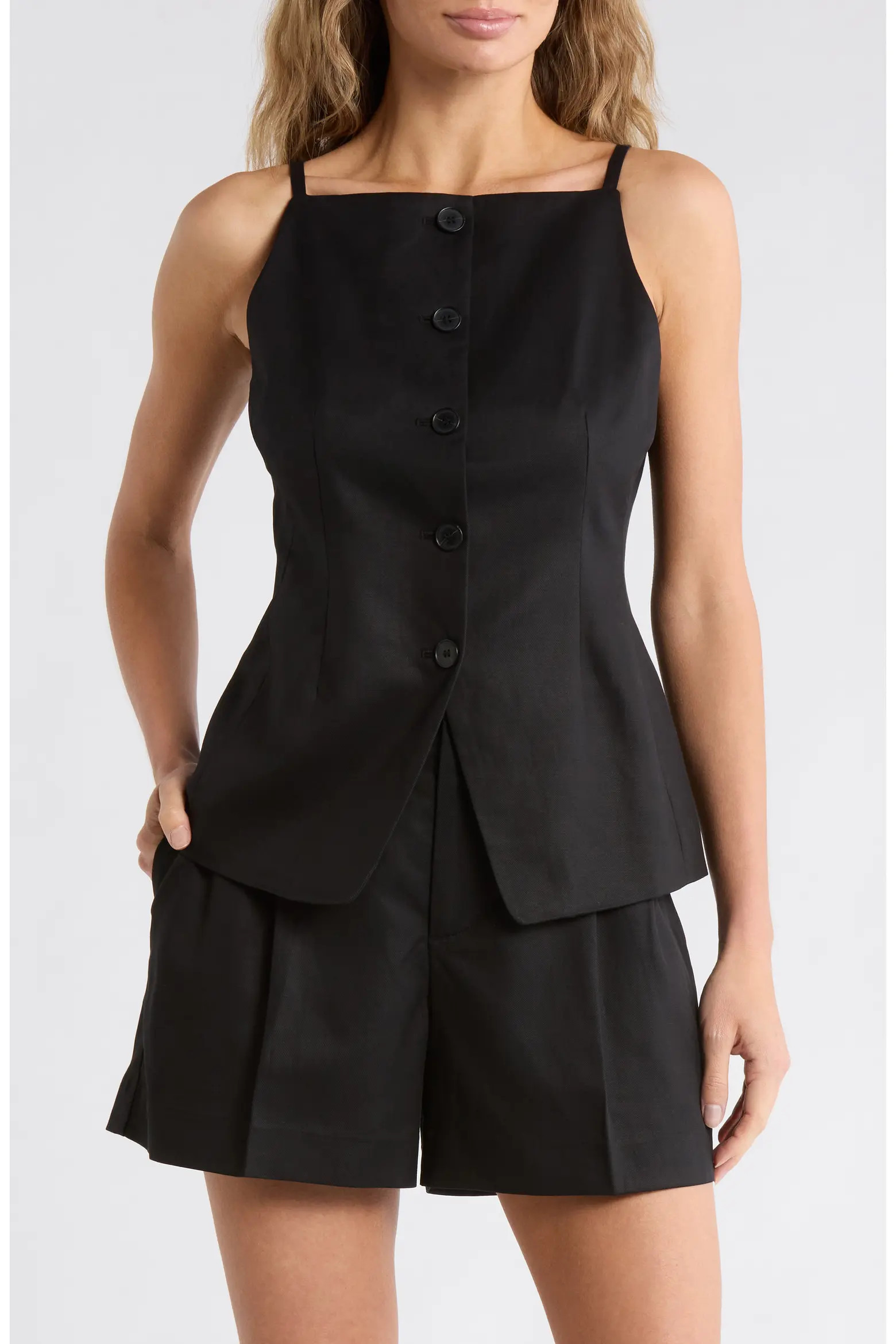 Madewell Harlow Square Neck Drapey Twill Vest (Women) | Nordstromrack | Nordstrom Rack