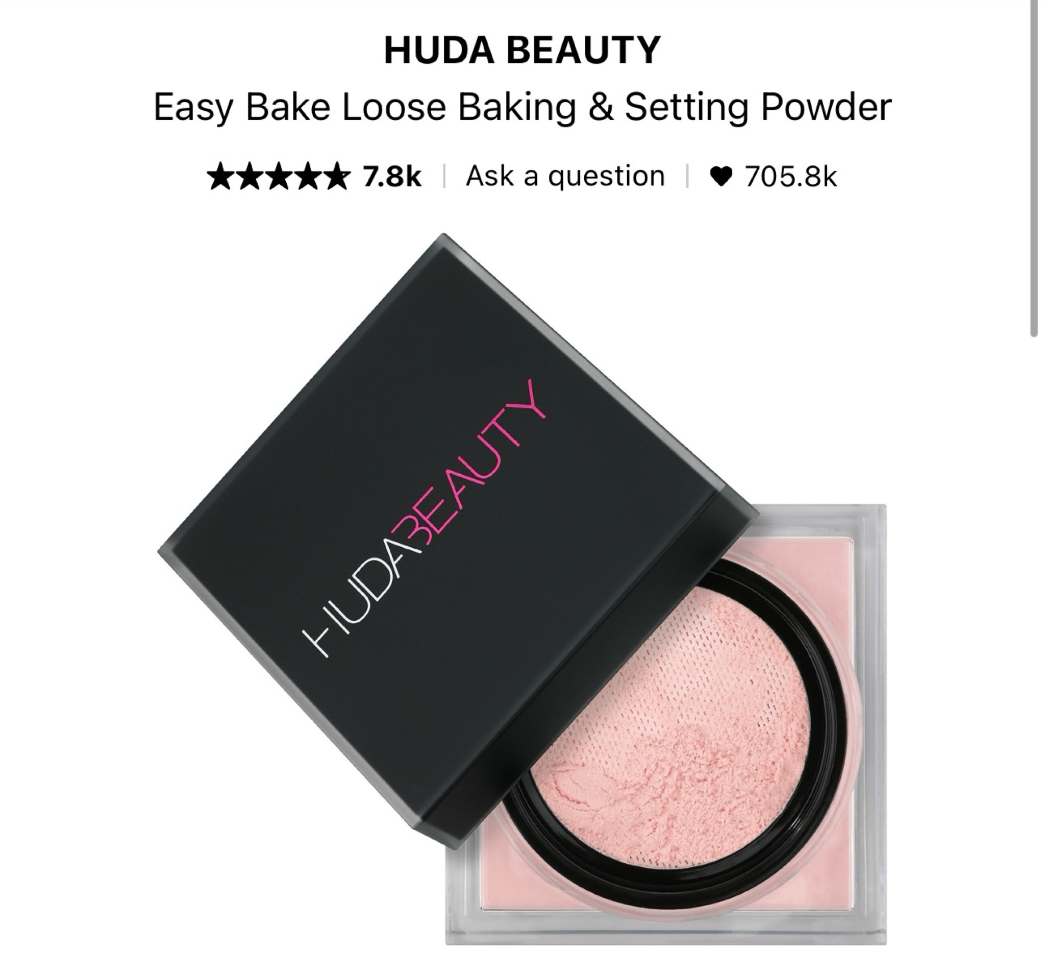 Huda beauty transparent powder 
Color: Cherry Blossom 



#LTKbeauty #LTKfindsunder50 #LTKxSephora